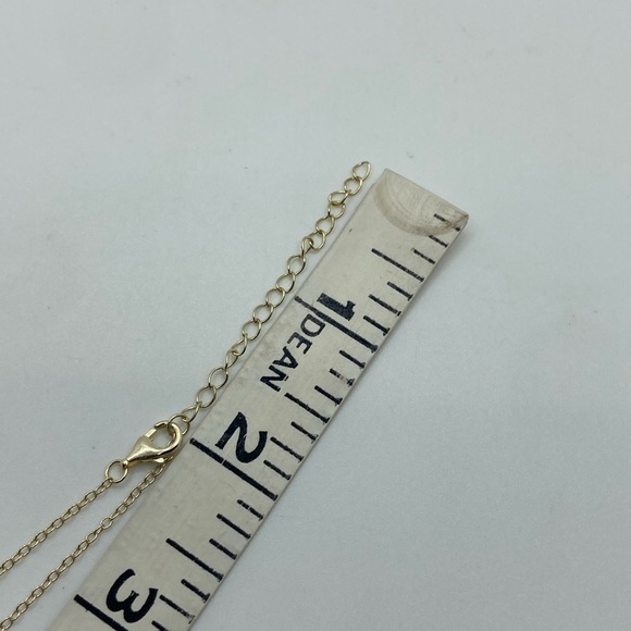 Sterling Silver Gold Plated Rainbow Cz Stone Bar Pendant Necklace Approx 16” - Picture 8 of 8